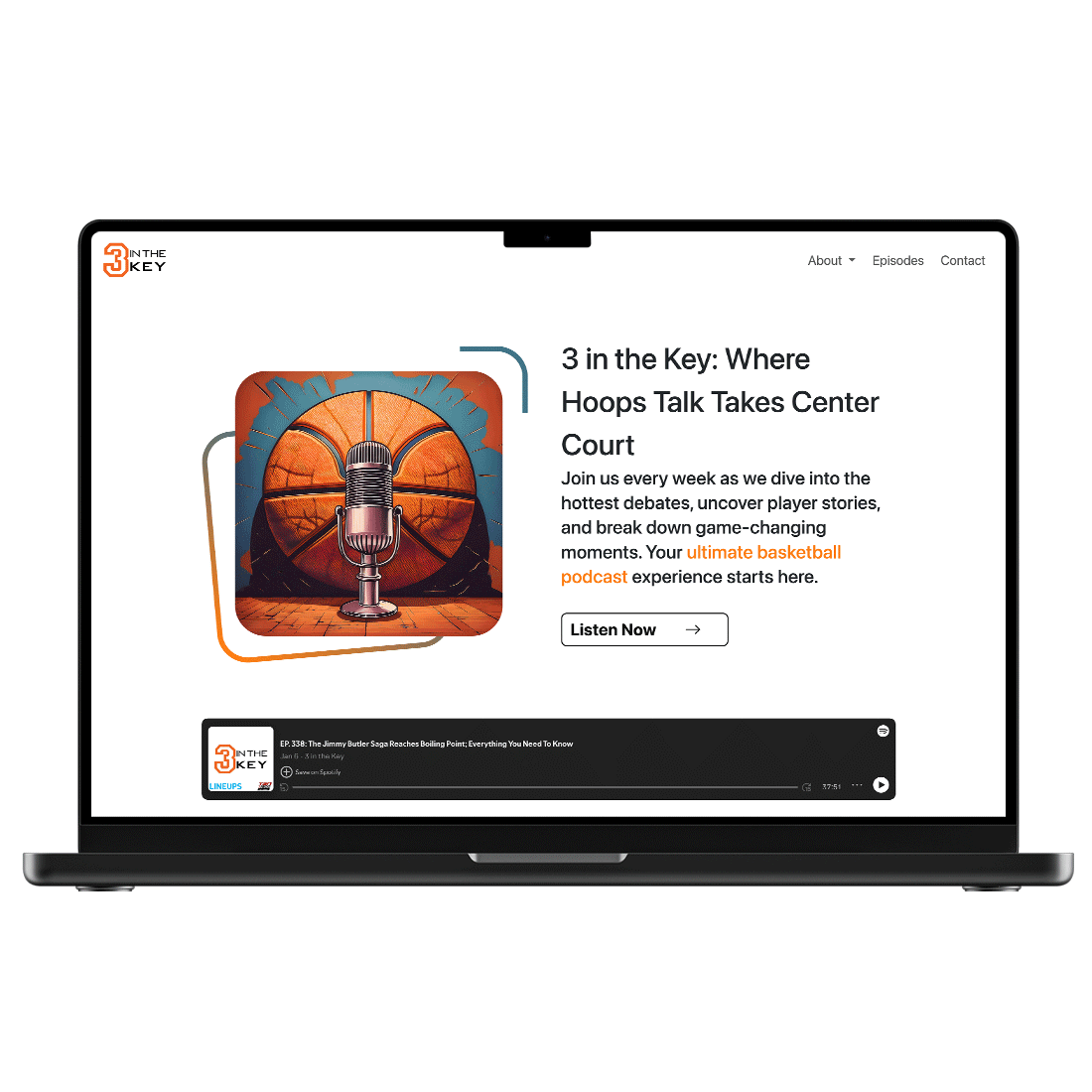 3 In The Key desktop home page