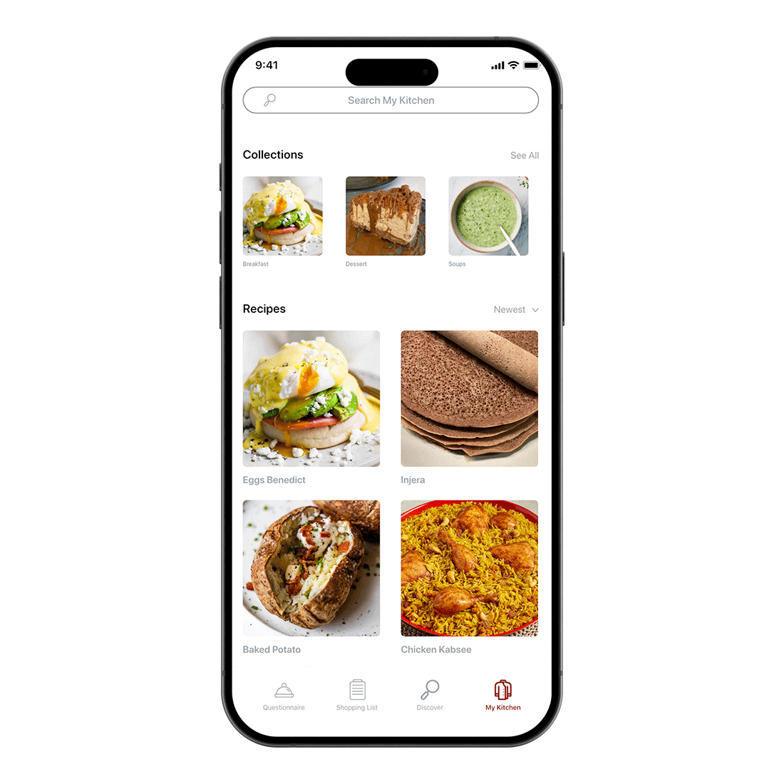 Fork & Spoon My Kitchen screen on iPhone