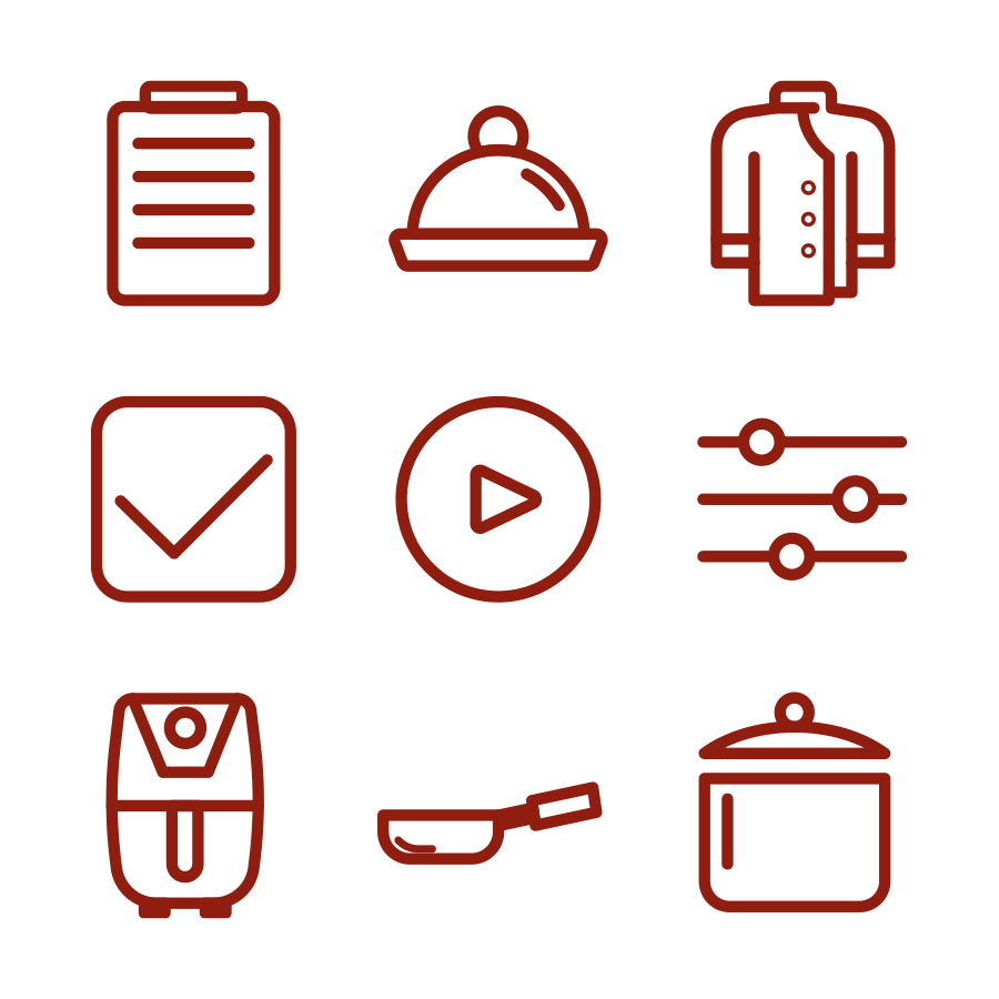 A selection of Fork & Spoon's icons